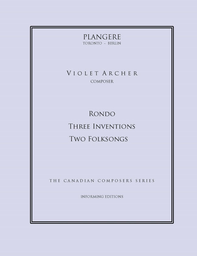 Rondo / Three Inventions / Two Folksongs Rondo / Three Inventions / Two Folksongs